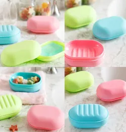 Аксессуары для ванной комнаты Candy Color Dual Sleece Soap Box с крышкой Home El Travel Soap Band Hg1005gr4447296