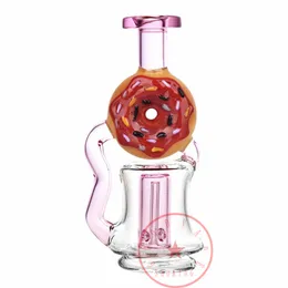 Latest Smoking Peak Evaporator Colorful Glass Pipes Filter Donut Recycler Attachment Diffuser Cigarette Holder Dabber Tips Waterpipe Oil Rigs Straw Mouthpiece