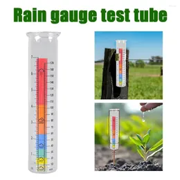Garden Decorations Rain Gauge Outdoor 7" Capacity With Metal Stake Glass Outdoors Rated Decorative For Yard Gard R8v6