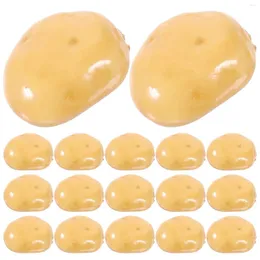 Flores decorativas 20 PCs PO APS e ORNAMENTOS Modelo de batata simulada Toys falsos Batatas de cozinha de espuma de janela