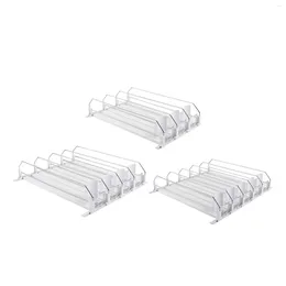 Kitchen Storage Self Pushing Dispenser Drink Organizer Pusher Glide Rack Vending Machine Beverage Holder Tray Fridge Can