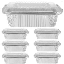 Take Out Containers 20 Pcs Air Fryer Packing Box Food Cake Pan Aluminum Single Use Pans