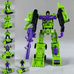 6 em 1 Mini Devastator Transformation Modelo 22cm Ação Figura Robot Toys Plástico Presente criança criança 240422