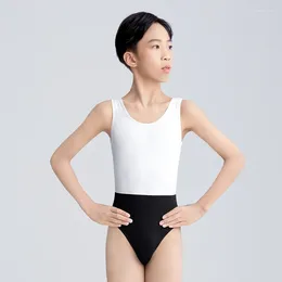 Scene Wear Boys Physical Professional Training Dance Ballet Gymnastics Leotards Män underskjortor Träning Bodysuit Badkläder