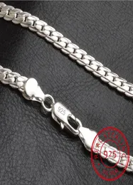 Halsband 5mm 50 cm män smycken hela nytt mode 925 Sterling Silver Big Long Wide Tendy Male Full Side Chain for Pendant1147260