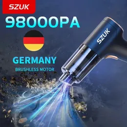 SZUK 98000PA Car Vacuum Cleaner Mini Cleaning Machine Strong Suction Handheld for Home Appliance Portable Wireless 240418