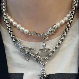 Vivieene Satellite Viviennes Viviane Westwood Necklace New Western Queen Mother Saturn Saturn Year of the Loong Limited Necklace Personality Punk Style Sweet Cool Style