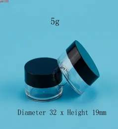 50PCSLOTプロモーション5Gプラスチッククリームジャースモールサンプルコンテナ5ml黒キャップ空のミニ補充可能な化粧品ボトルグッドQUT5076354