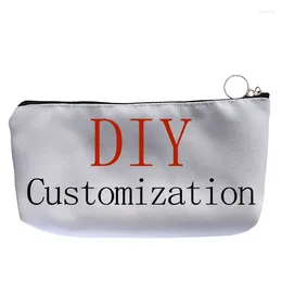 Cosmetic Bags Customize Women Bag Makeup Pouch Portable Travel Storage Lipstick Cases Coin Purse Zipper Multiple Styles