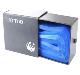 100st plastblå tatueringsklämmor ärmar täcker väskor levererar ny professionell tatuering tillbehör accessoire de tatuering6508931