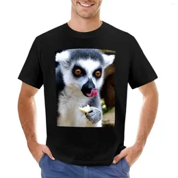 Polos da uomo Snacking T-shirt Lemur Abbigliamento estivo di oversize Impezzante animale Prinfor per ragazzi magliette per uomo cotone