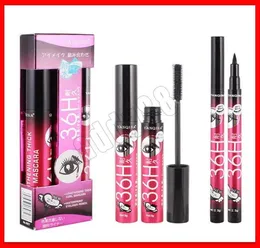 2019 Eye Makeup Yanqina 36h Waterproof Black Mascara Eyeliner Pencil 3D Silk Fiber Eyelash Thick Mascara Eyes Lash Extension Beaut7830642