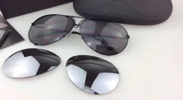 Occhiali da sole pilota senza piede per uomini Lenti Blackgrey 8478 LENS intercambiabile Sonnenbrille Occchiali da Sole Design maschile Occhiali da sole 1548995