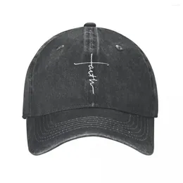 Ball Caps Hip Hop Baseball Cap Snapback Hat Jesus Faith Cross Christian Spring Autumn Denim Casquette Fashion