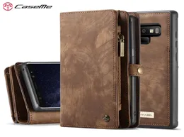 Caseme oryginalna skórzana obudowa telefoniczna dla Samsung Galaxy Note 9 Note8 Multi Funkcjonalne Portfel na zamek błyskawiczny dla Galaxy S9 S9 Plus S8 S8750260