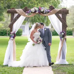 Decorazione per feste 1 Tessuto verticale di matrimonio bianco See -Tenda in chiffon in chiffon viene utilizzato per la reception rubata e sfondo rubati