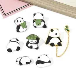 Spille simpatiche Panda spilla creativa cestino piccolo back bottimo badge smalto per spillo per bambini cappelli per bambini per bambini accessori per sciarpa
