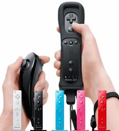 Game Motion Plus Remote Nunchuck Controller Wireless Gaming Nunchuk Controllers för Wii Games Console med Silicon Case Strap 8131637