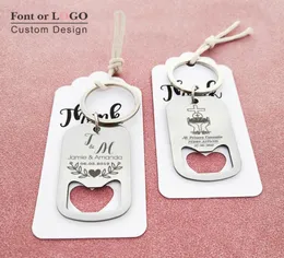 Presentes de casamento personalizados para os hóspedes Partem do batismo Favor Favory KeyChain Bottle abridor de key titular Comunhão Local de lembrança 2204111322189