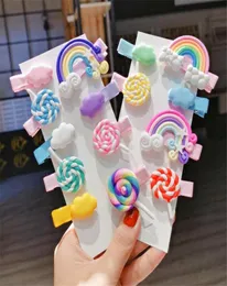 23pcset Cute Girl Cloud Lollipop Rainbow Hairpins Cartoon Bobby Pin Hair Clips for Girls Children Headband Kids Accessories8445713