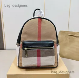 Высококачественный дизайнерский рюкзак Luxury Vintage Check Cotton Fabric Radcpack Мужчины женщины путешествуют рюкзак металлическая фитинга винтажная двухсторонняя школьная сумка на молнии