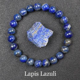 Real 5A Natural Lapis Lazuli Perle in pietra Bracciale Homme Guochi gemme blu Gioielli Energia originale 240423 240423