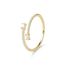 Klaster pierścienie balet klejnot unikalny pierścień mody 925 srebrny moissanite ślubna opcja otwarta dla kobiet prezent ją