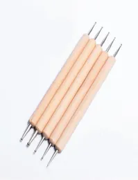 2 Way Wooden Dotting Pen Marbleizing Tool Nail Art Dot Dotting Tools284r2163283