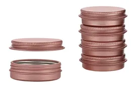 50pcs Rose Gold 5g 10g 15g 30g leuminium jars فارغة كريمة الماكياج التجميلية الشفة بلسم الحاشيات المصنوعة من الألومنيوم المعدنية 2010143504908