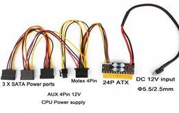 180W 12V DC PC ATX PSU Supplie Mini Car Auto Mirco Pico Atom HTPC 1U RACKMOUNT ITX 24PIN SWITCH Strömförsörjning8275262