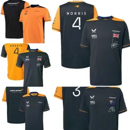 McLaren F1 Team T -shirt 2023 Summer Men's Formel 1 Racing Clothes Short Sleeve Outdoor Sports Quick Dry PXQB