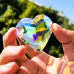 Figurine decorative 1pc creativa colorato colorato ab cristallo peach glass vetro arcobaleno specchio produttore di luce del vento ciondolo