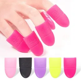 Ny 10st UV Gel Polish Remover Wrap Silicone Plast Soak Off Cap Clip Manicure Cleaning Lack Nail Art Tool Återanvändbart finger