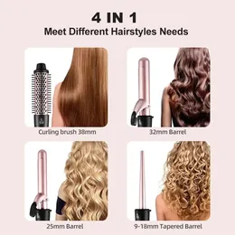 Interchangeable Styling Wand Set With Ceramic Barrels Fast Heating