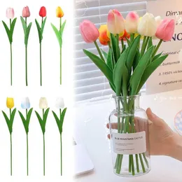 Dekorative Blumen 1PCS Künstliche Tulpe Blume gefälschte Hochzeitszeremonie Bouquet Home Dekoration 33 cm Lieferungen Gartendekor H8T3