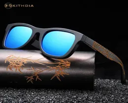 Kithdia Retro Wood Sunglasses Men偏光木製フレームメガネ女性シェードUV400 Lunette de Soleil Homme Femme2202276