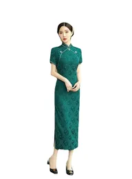 Roupas étnicas Cheongsam estilo chinês Vestido de renda de renda Slimming Toast Temperamento de casamento Mulheres