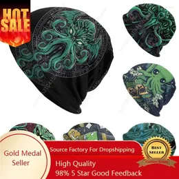 Boinas Hip Hop Great Cthulhu Skullies Beanies Winter Slouchy Beanie Hat Lovecraft Mythos Octopus Monster Knitting Bonnet Cap for Ski