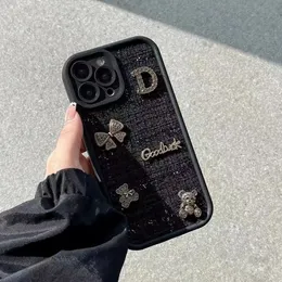 عطر الخريف والشتاء الصغير لـ iPhone15Pro Phone Case 13/12 Apple 11 Plush X Bear 14Promax