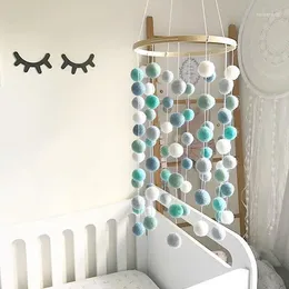 장식 인형 Nordic Wind Hair Ball Circle Bend Bed Children 's Room Decoration Living Shop Pography Propss