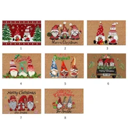 Dywany świąteczne gnome krasno -granat w wesołym powitalnym znaku dywanu do dekoracji dekoracji domu NavidadCarpets7035423