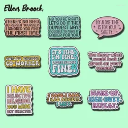 Brooches I Came Saw Had Anxiety Left Enamel Pins Funny Quotes Phrase Brooch Laple Badges Jewelry Gift For Friends Kids