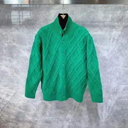 Maglioni maschili abiti da uomo verde a maglia per uomo cardigan argyle con colletto largo largo grandi prodotti di vendita casual di grandi dimensioni 2024 x