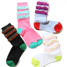 Frauen Socken 4 Farben Harajuku Mode weich