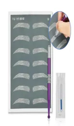 1SET Uygulama Makyajı Mikroblading Kaş Dövme Kitleri 5 Stil Kaş Kuaft Makyaj Kiti Başlangıç ​​Profesyonel Kit Dövme PE2847055