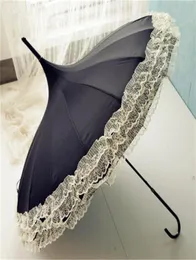 Umbrella Rain Women Fashion 16 Ribs кружевная пагода Parsol Princess Longhandle Umbrell