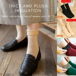 Women Socks 1Pairs Thicken Thermal Black Skin Seamless Snow Sock Velvet Winter Warm Unisex Wool Cashmere Boots Floor