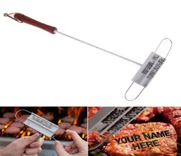 Barbecue Grill Branding Iron med 55 bokstäver Utbytbara bokstäver Meat Steak Burger Barbeque Party Accessory Tool2846214