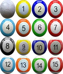 3 7 tum uppblåsbar Snook Soccer Ball Party Favor 16 stycken Biljard Snooker Football för Snookball Outdoor Game Gift Dh94701335825