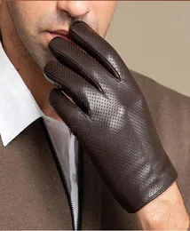 Women Man Gloves Genuine in pelle Classica Design Riding Hollow traspirante halffinger Driver di pecora femminile che guida la scrittura 8874235